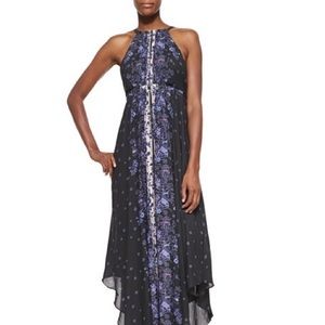 Free People “Halter Handkerchief” Silk Backless Dress